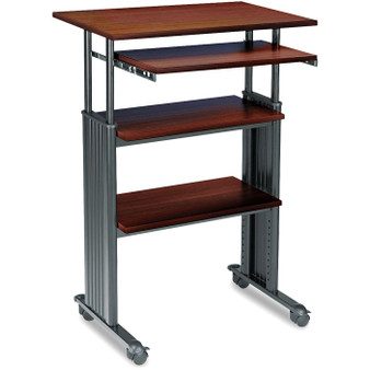 Adjustable Height Stand Up Computer Desk Workstation in Cherry Q280-SMSUAH26198