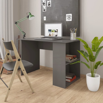 Desk High gloss grey Engineered wood Compact Desk Rectangular A949-800584