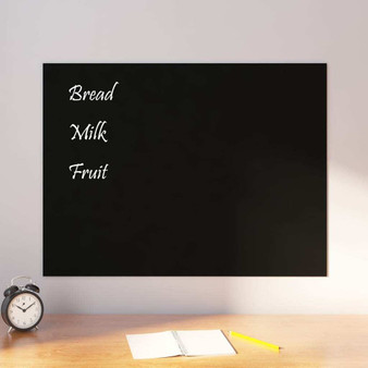 Wall-mounted Magnetic Board Black 31.5"x23.6"? Tempered Glass A949-347945