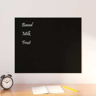 Wall-mounted Magnetic Board Black 23.6"x19.7" Tempered Glass A949-347939