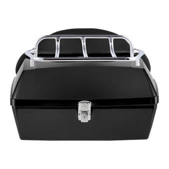 Motorcycle Top Case, Universal Durable PP Material Motorbike Tail Box with Reflective Panel, 48L Wa E415-MTCSLDXHS48LY0GRXV0