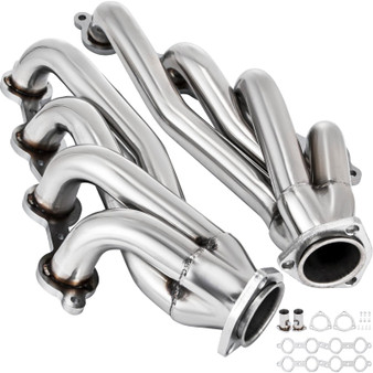 Exhaust Header Set 1 3/4" Exhaust Turbo Headers, Stainless Steel Exhaust Manifold Headers, Shorty E E415-LS1-2-3-6LS-QJQG1V0