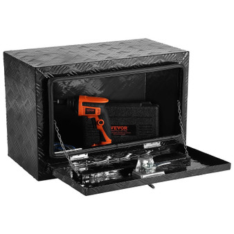Underbody Truck Box, 24" x 17" x 18" Pickup Storage Box, Heavy Duty Aluminum Diamond Plate Tool Box E415-CDKCGJX224171OOSWV0