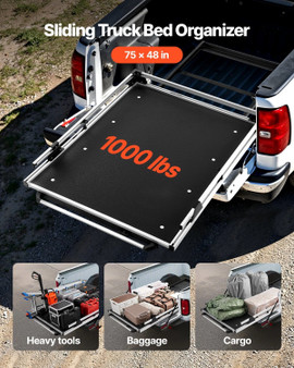 Sliding Truck Bed Organizer, 75 x 48-Inch Heavy Duty Truck Bed Storage Drawer with 1000 lbs Capacit E415-CXHCSTP7548INC8NBV0