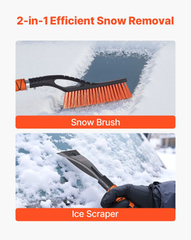 Snow Brush and Ice Scrapers for Car Windshield, 27-inch Aluminum Snow Scraper Removal Tool with Foa E415-EHYXCSF000006I8HD001V0