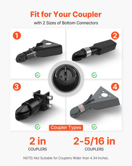  Trailer Lock, Fits 2 & 2-5/16-Inch Bulldog Trailer Couplers, Heavy Duty Hitch Lock with 3 Keys Sec E415-QTSTCTTSDNQONMY7J001V0