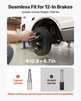 Electric Trailer Brake Drum, 1 Pack, 8-Hole on 4-Inch Bolt Circle Brake Drum for 7000 lbs Trailer A E415-TCDZCC122YCZN3XG4001V9