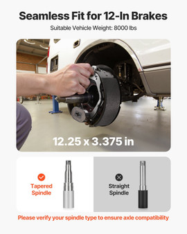 Electric Trailer Brake Kit, 12.25 x 3.375 Inch, 1 Pair Self-Adjusting Electric Brakes Kit for 8000  E415-TCDZCC122533EGTYO001V9