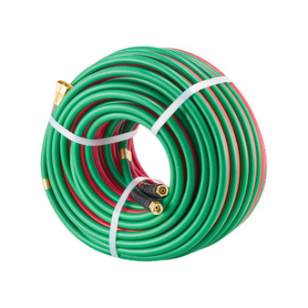 Oxygen Acetylene Hose, 1/4-Inch x 100FT Oxy Acetylene Hose with 9/16"-18 B Fitting, 300PSI T Grade  E415-TJYYGHJRGMG1F9RY6V0