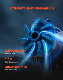 CPU Liquid Cooler, AIO CPU Water Cooler - 3 x 120mm PWN Fans & Pump, Customizable Black PC Liquid C E415-CPULQFSSLDPBIC6GAV9