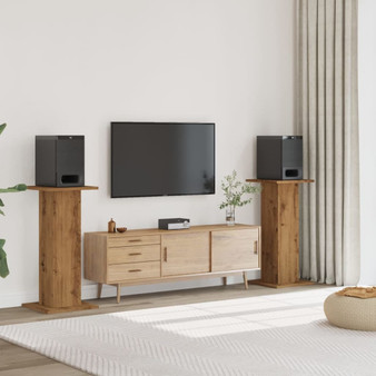 Speaker Stands 2 pcs Artisian Oak 11.8x11.8x37.4" Engineered Wood A949-852680