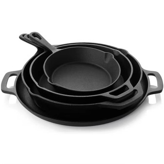 12-Piece Cast Iron Cookware set with Dutch Oven Frying Pan Skillet and Pizza Pan Q280-TPCIRCS10795381