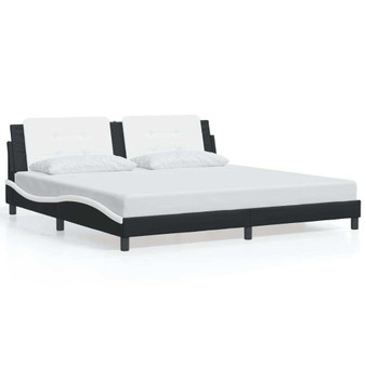 Bed Frame Black and White A949-3208226