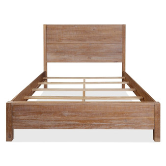 FarmHome Rustic Solid Pine Platform Bed in King Size Q280-KIDW9811