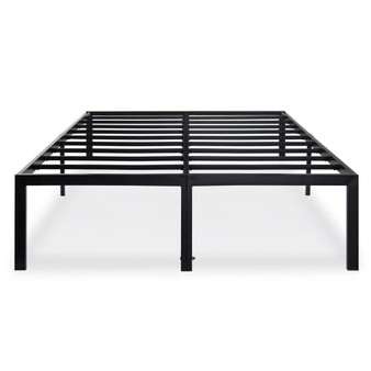 Queen 18-inch High Rise Heavy Duty Black Metal Platform Bed Frame Q280-QPRSBFU745829