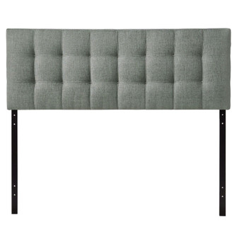 King size Grey Fabric Upholstered Headboard with Modern Tufting Q280-QHG98524712