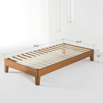 Twin size Modern Solid Wood Platform Bed Frame in Natural Q280-TMPBCE15298761