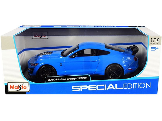 2020 Ford Mustang Shelby GT500 Light Blue "Special Edition" 1/18 Diecast Model Car by Maisto F977-31452bl