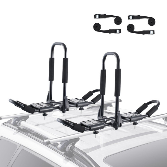 Kayak Roof Rack 1 Pair J-Bar, Soft Roof Rack, Top Mount Tie Down, Carrier for kayak, Surf Board, Ca E415-2H1KHJG2J000BSG1PV0