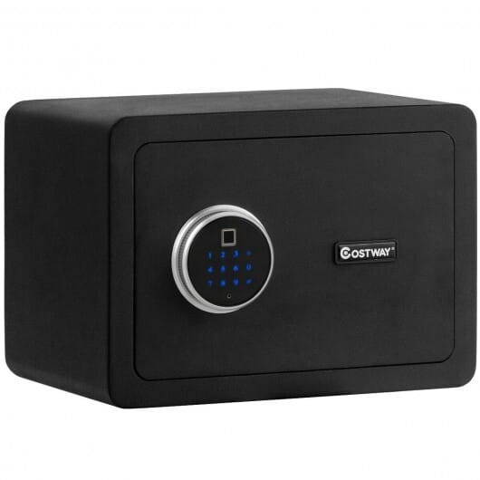 2-Layer Security Safe Deposit Box with Inner LED Light - Color: Black D681-HW66549