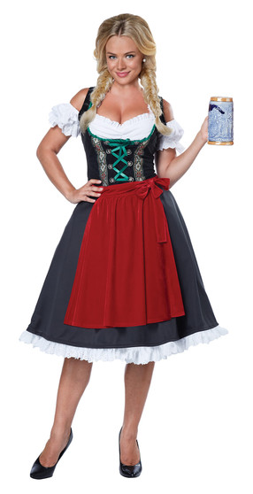 California Costumes Women s Oktoberfest Fraulein Costume Black Red Small N274-FC01102891