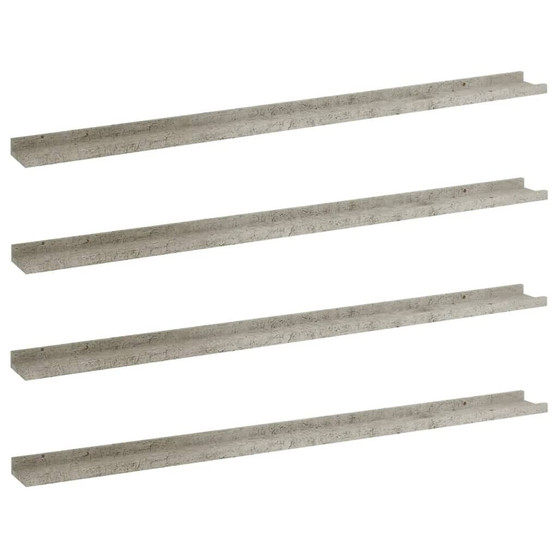 Wall Shelves 4 pcs Concrete Gray 45.3"x3.5"x1.2" A949-326708
