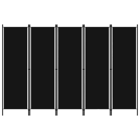 5-Panel Room Divider Black 98.4"x70.9" A949-320726