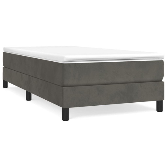 Bed Frame Dark Gray Velvet (100% polyester), plywood, engineered wood A949-3120797