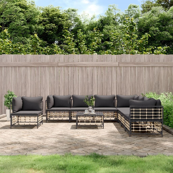 Garden Lounge Set Set of 9 Anthracite A949-3186811