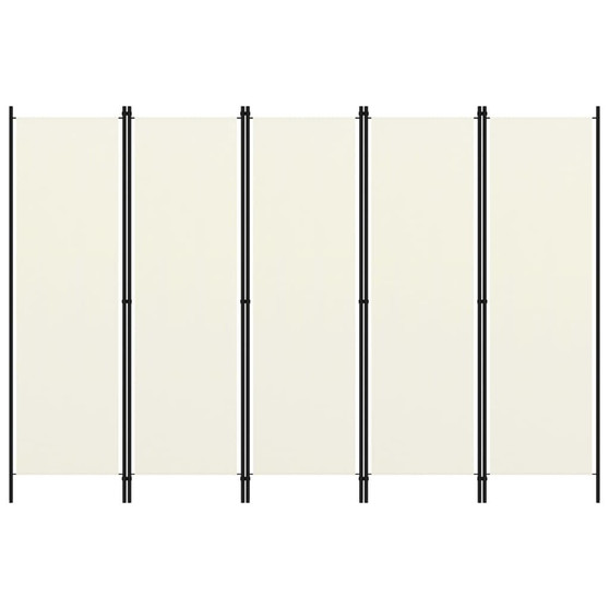 5-Panel Room Divider White 98.4"x70.9" A949-320723