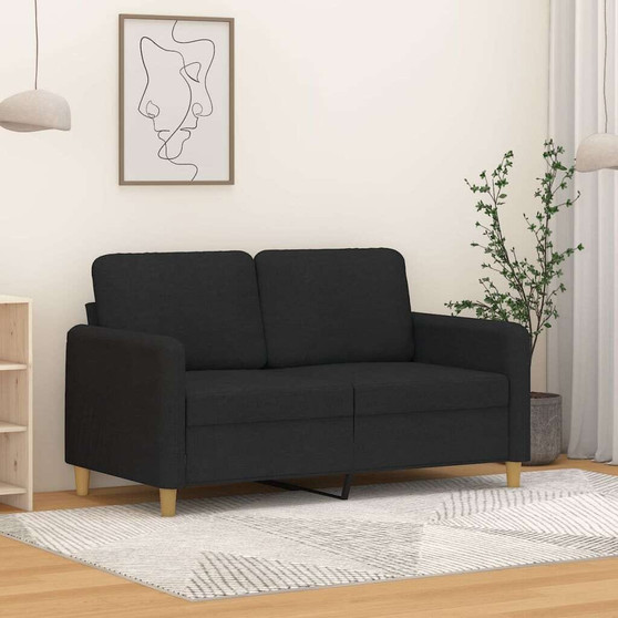 2-seater Sofa Black 100% polyester, metal, textilene Medium A949-359474