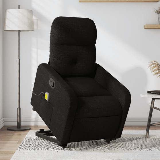  Stand Up Massage Recliner Chair Black Fabric, metal, plywood A949-3206947