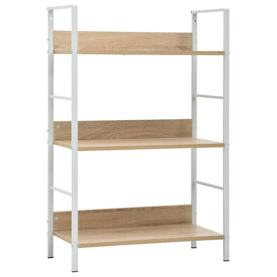  Shelf Cabinet Oak and White Engineered wood Medium Storage A949-288221
