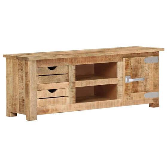  TV Cabinet Natural Wood Rough Mango Wood, MDF Medium TV Cabinet A949-328307