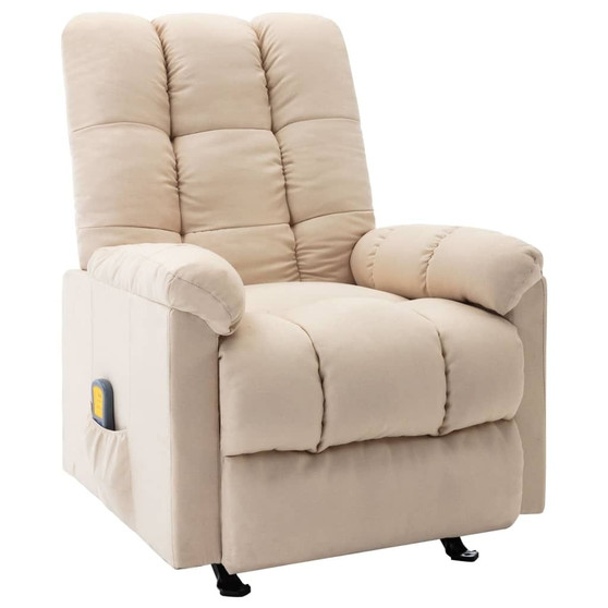  Massage Reclining Chair Cream Polyester, Plywood, Metal Standard A949-321419