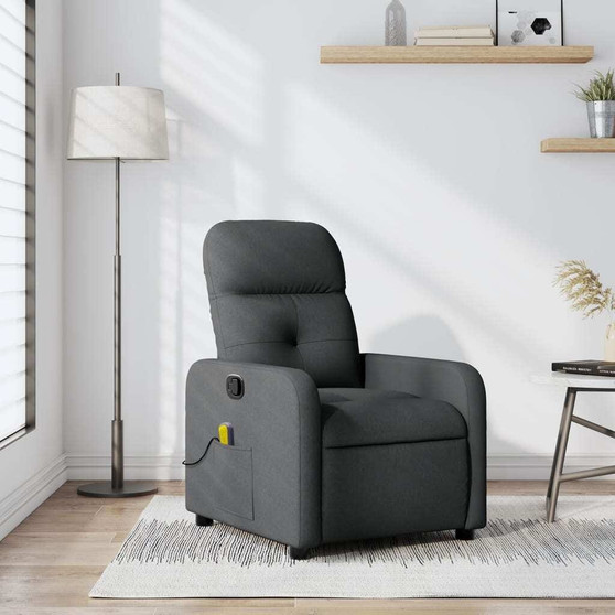 Massage Recliner Chair Dark Grey Fabric A949-3206936