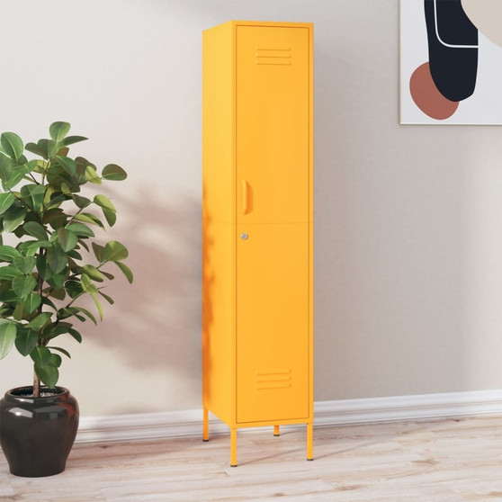  Locker Cabinet Mustard Yellow Steel Tall A949-336254