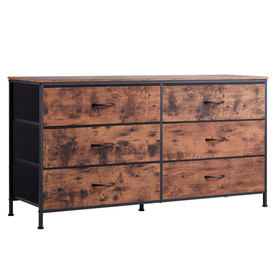 6 Drawer Dresser, Tall Chest Organizer Drawer Dresser, TV Stand with Storage, Closet Storage Drawer E415-2LZWCTJ6C505O3TX9V0