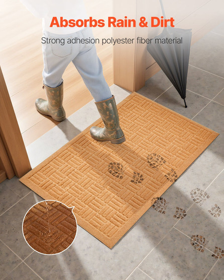 Door Mat, 29.53 x 17.72 Inch, Front Door Mat Outside Entrance with Non-slip Rubber Backing, Dirt-Re E415-JZXWDD3017INZM8B9001V0