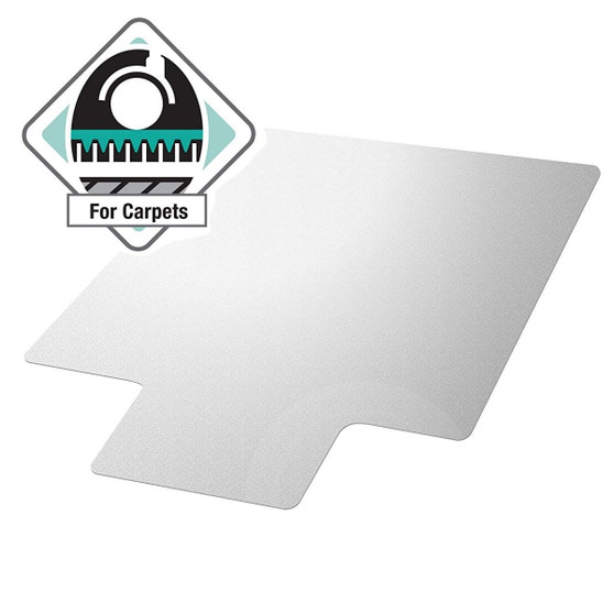 Heavy Duty 47 x 35 inch Chair Mat with Lip for Low to Medium Pile Carpet Floor Q280-FCUMPCB434765921