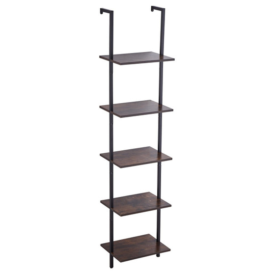 Ladder Shelf, 5-Tier Bookshelf 15.6x11.8in, Open Wall-Mounted Ladder Shelf with Metal Frame,Storage E415-JSGZWJFGHMBH9PIGIV0