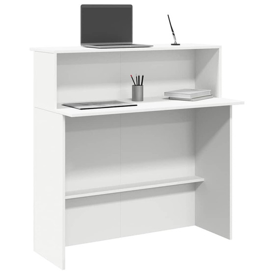 Reception Desk White Engineered Wood Standard Reception Desk A949-859024