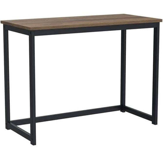 Small Home Office Modern Laptop Computer Desk Table Metal Frame Brown Wood Top Q280-DBTWCL616485379