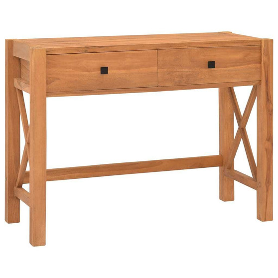 Desk Teak Wood Teak Wood, Plywood Medium Desk Rectangular A949-325264