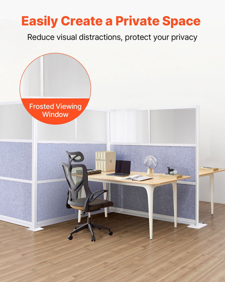 Office Divider Privacy Partition, 1-Pack, 70" x 70" Modular Wall Room Divider, PET Workstation Cubi E415-BGSGDQW70H70EMIF1001V0
