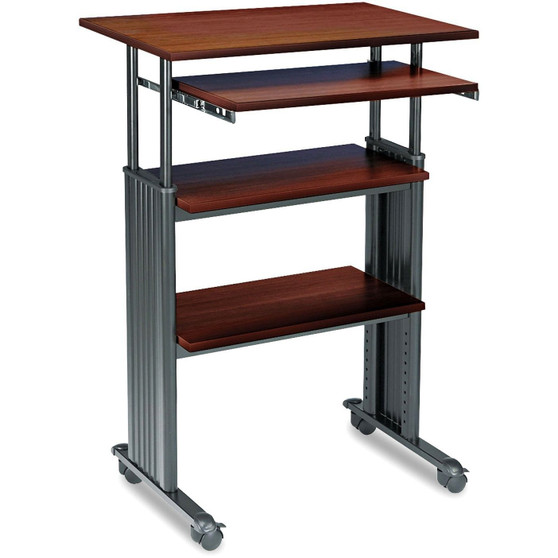 Adjustable Height Stand Up Computer Desk Workstation in Cherry Q280-SMSUAH26198