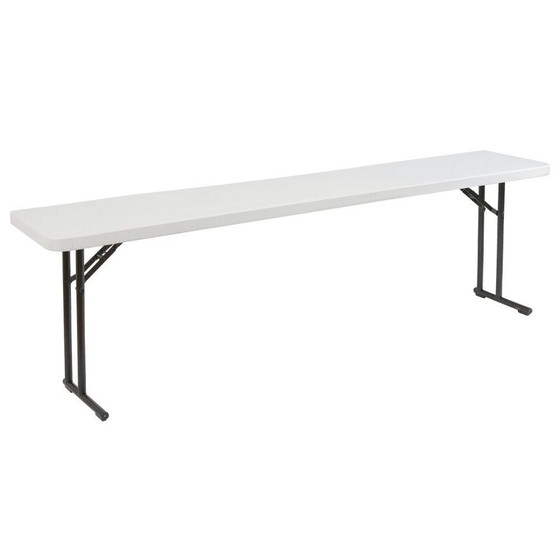 Steel Frame 72-inch Rectangular Gray Plastic Top Folding Table Q280-NPS6594481