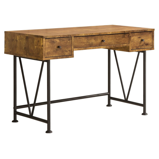Farmhouse Rustic Home Office 3 Drawer Writing Desk Q280-CCFAJF1832