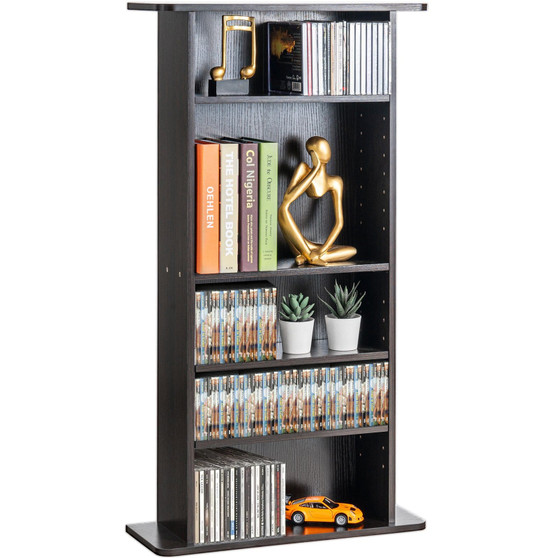 Media Storage Cabinet, 5-layer DVD Shelf Holds up to 240 CDs, Adjustable CD Shelves, Protects & Org E415-DVDCDCCJKFS591YOWV0