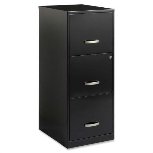Black Metal 3-Drawer Vertical Filing Cabinet - Great for Home Office Q280-OFDB51984851
